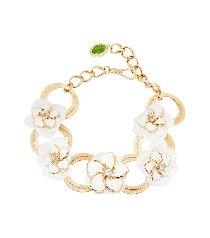 Photo: Dolce&Gabbana Embellished floral chain necklace