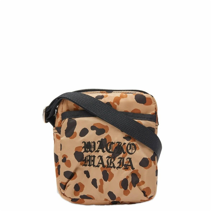 Photo: Wacko Maria Men's Speak Easy Leopard Shoulder Bag in Beige