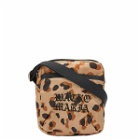 Wacko Maria Men's Speak Easy Leopard Shoulder Bag in Beige