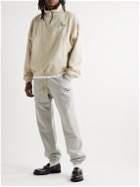 Rhude - Tapered Logo-Embroidered Cotton-Jersey Sweatpants - Gray