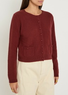 Reformation Clara Cashmere Cardigan Dark Red