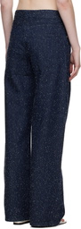 JACQUEMUS Navy 'The wide de-Nîmes' Jeans