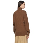 Victoria Beckham Brown Cashmere Jumper Turtleneck