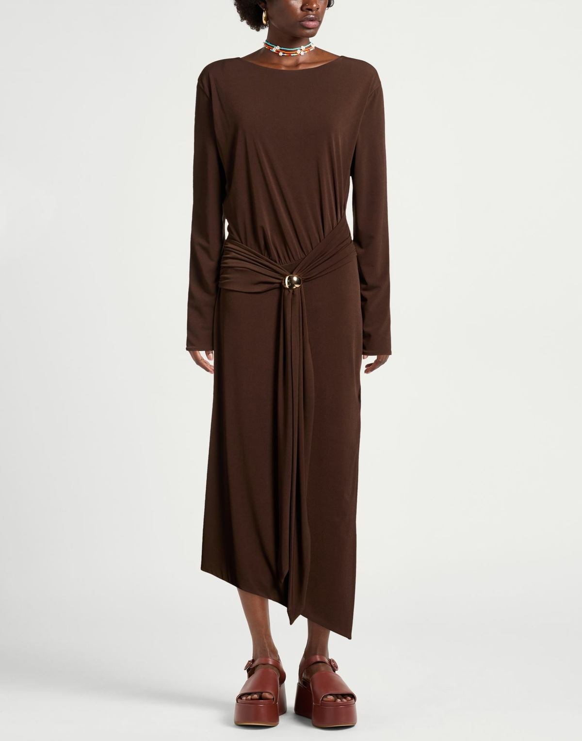 Jijil Womens Midi dress in Brown