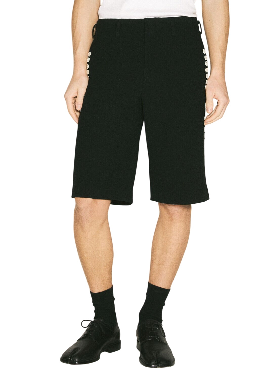 Comme des Garcons Homme Plus Black Faux-Leather Shorts Comme des
