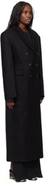 032c Black Portrait Wool Coat