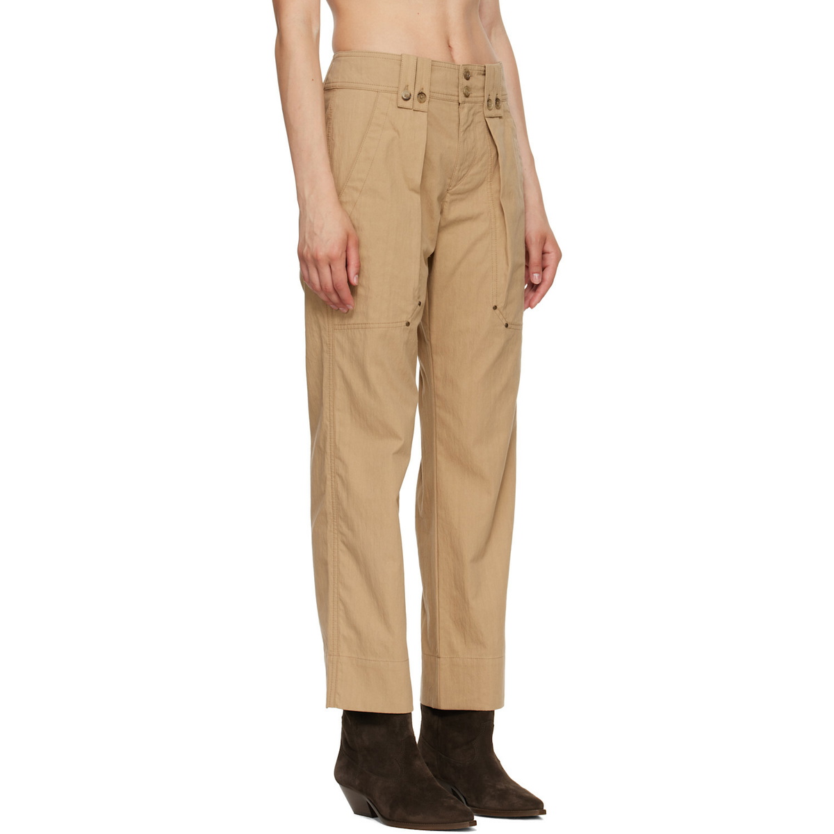 Isabel Marant Khaki Amandine Trousers