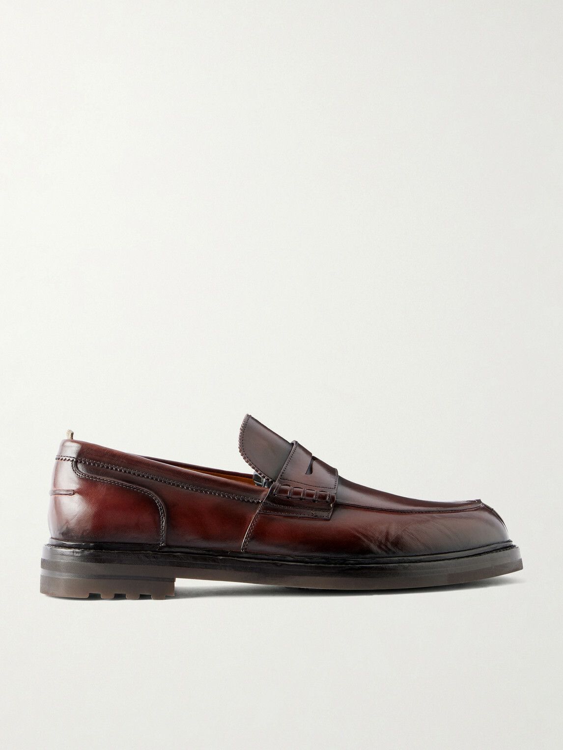 Officine Creative - Sax Flexi 001 Leather Loafers - Burgundy