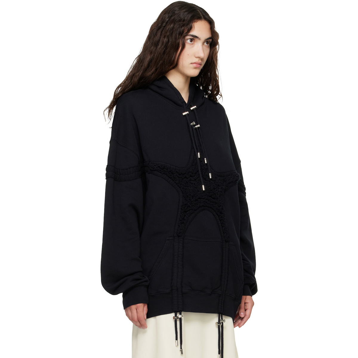 Collina Strada Black Soft Star Hoodie