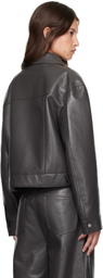 Nanushka Green Zaria Leather Jacket