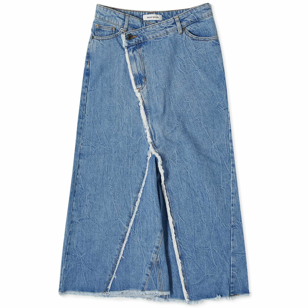 Wood Wood Women's Venja Denim Wrap Skirt in Heavy Rinse Wash Wood Wood
