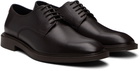 Hugo Brown Leather Embossed Logo Derbys