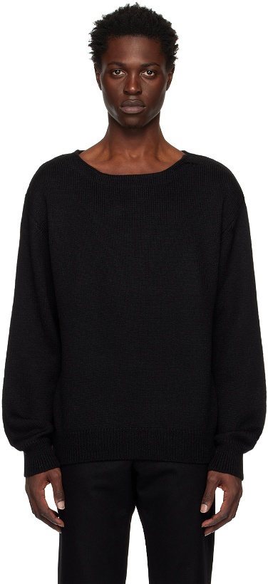 Photo: RANRA Black Shoulder-Zip Sweater