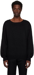 RANRA Black Shoulder-Zip Sweater