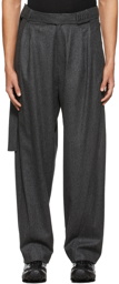 Hyein Seo Grey Wool Wide Trousers