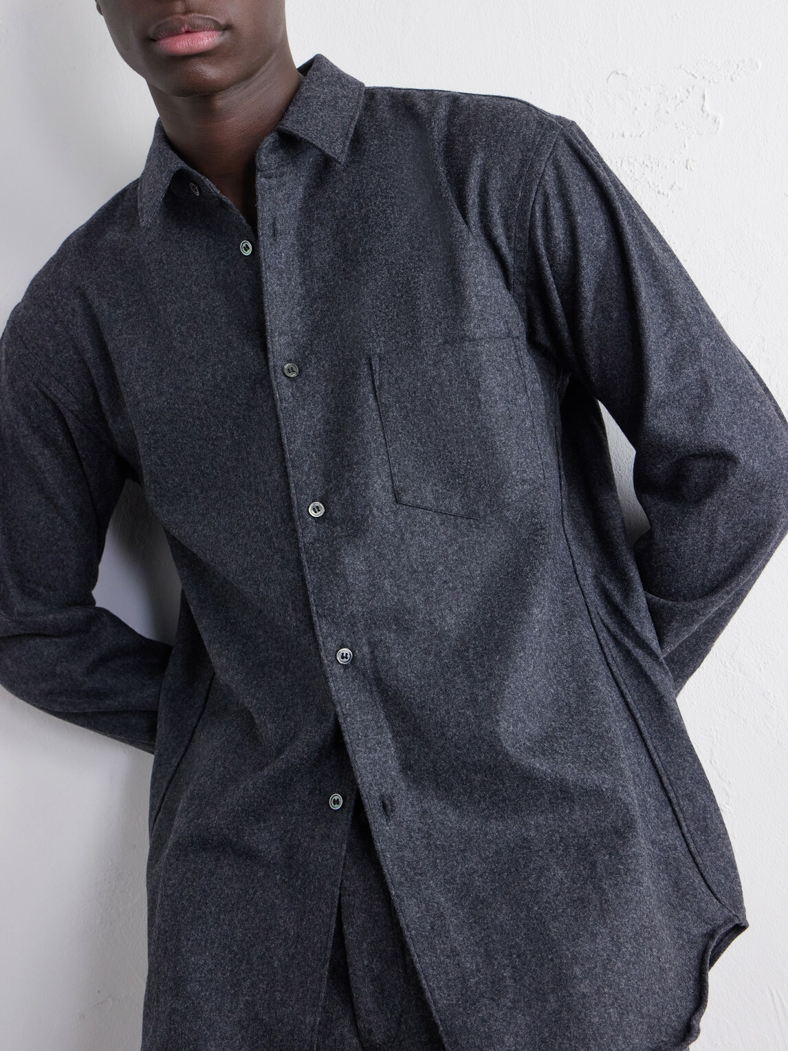 COMME DES GARÇONS SHIRT - Wool-Blend Flannel Shirt - Gray