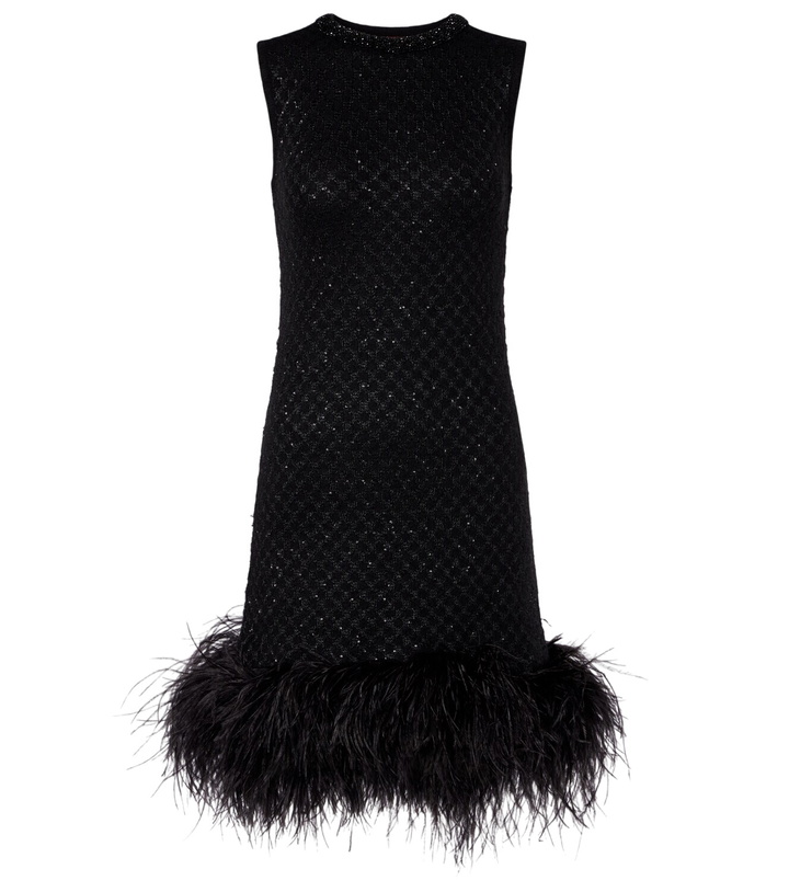 Photo: Max Mara Novara feather-trimmed minidress