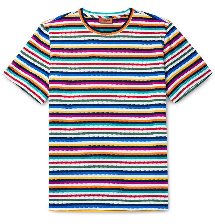 Photo: Missoni - Striped Cotton T-Shirt - Multi