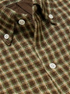 Beams Plus - Button-Down Collar Checked Cotton Shirt - Brown