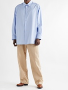 The Row - Lukre Oversized Cotton-Poplin Shirt - Blue