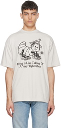 Online Ceramics Gray 'Dying Is Like Taking Off A Very Tight Shoe' T-Shirt