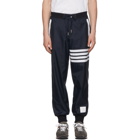 Thom Browne Navy Ripstop Lightweight Four Bar Lounge Pants