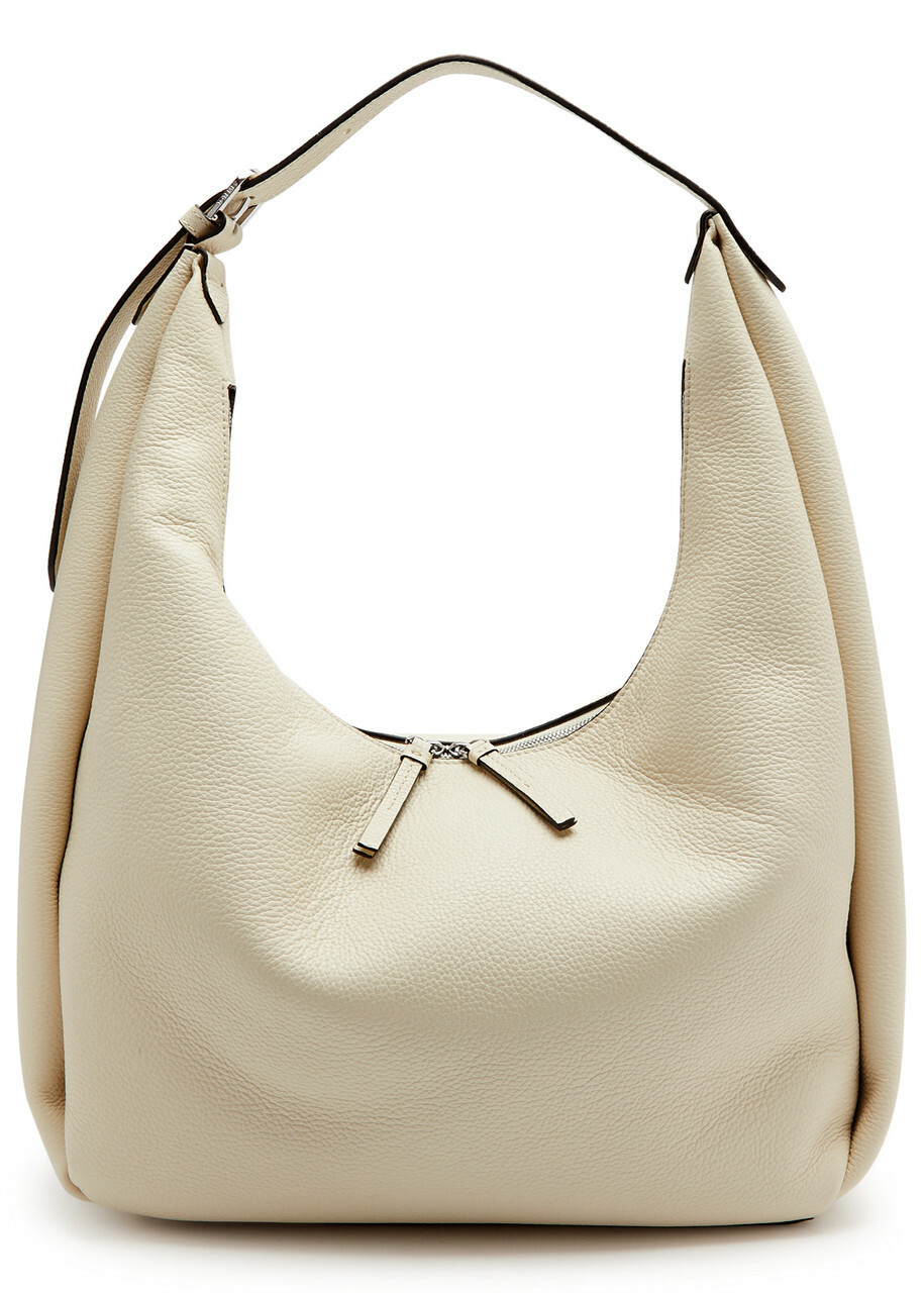 Toteme Grained Leather Tote White One Size Toteme