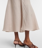 Brunello Cucinelli Linen midi skirt