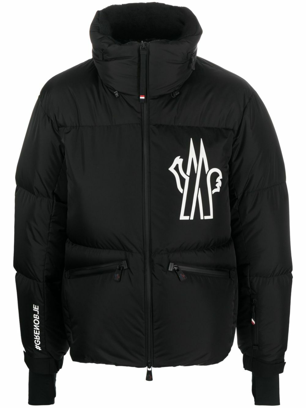Moncler Grenoble Black Verdons Logo-Print Puffer Jacket Moncler