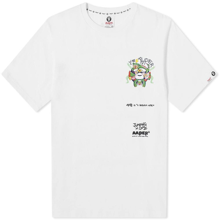 Photo: Men's AAPE x Jumping Lomo Kilo T-Shirt in White