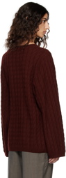 TOTEME Burgundy Crewneck Sweater
