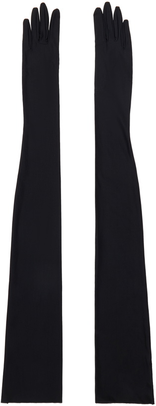 Photo: Dries Van Noten Black Long Gloves