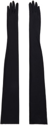 Dries Van Noten Black Long Gloves