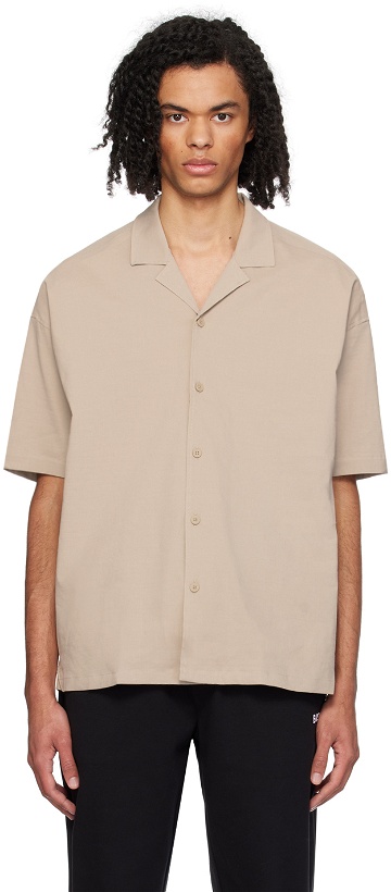 Photo: BOSS Taupe Relaxed-Fit Shirt