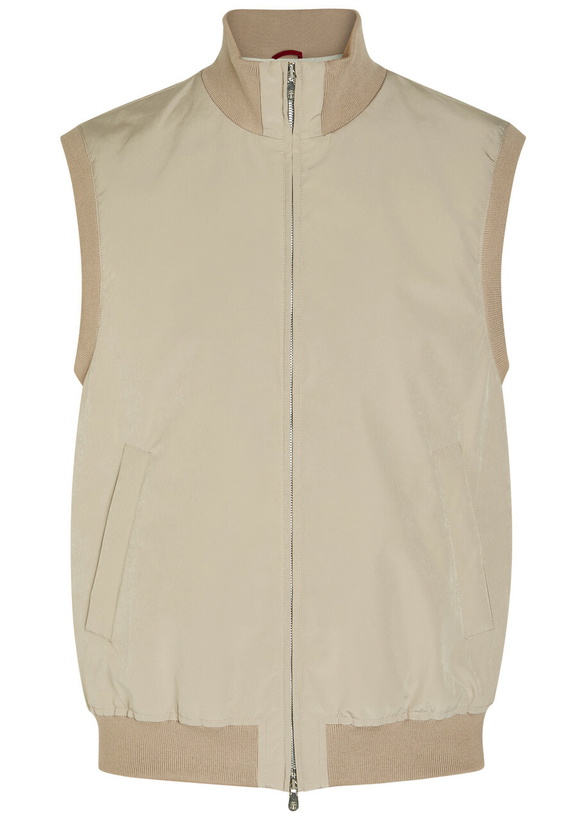 Photo: Brunello Cucinelli Water Resistant Sleeveless Nylon Gilet Brown