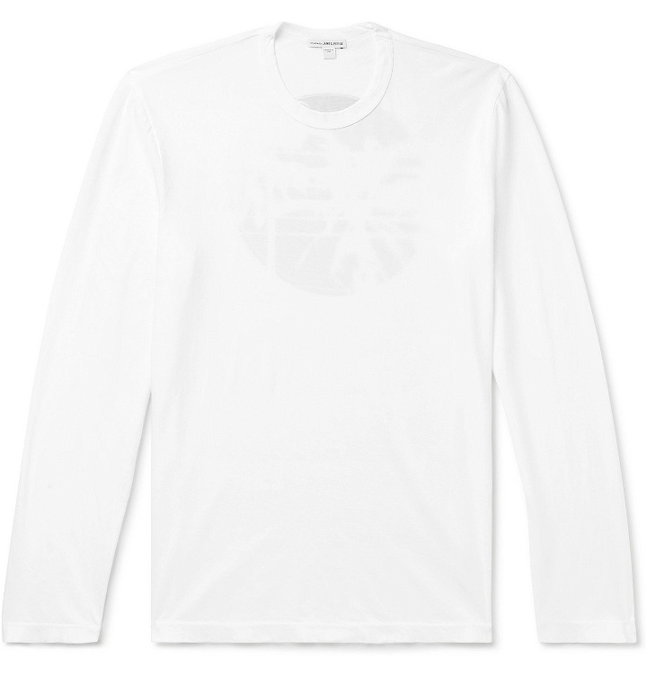 Photo: James Perse - Printed Combed Cotton-Jersey T-Shirt - White