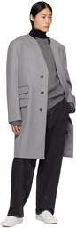 Maison Margiela Gray Collarless Coat