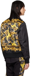 Versace Jeans Couture Black Graphic Bomber Jacket