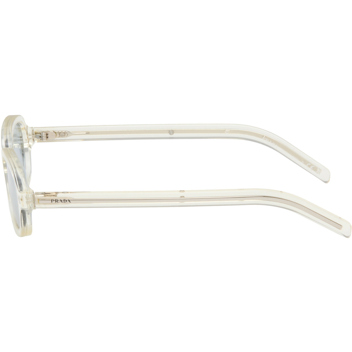 Prada Eyewear Transparent Iconic Metal Plaque Sunglasses