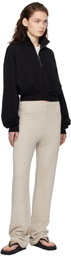 ÉTERNE Black Cropped Half-Zip Sweatshirt