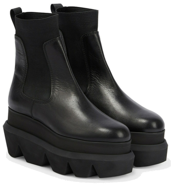 Photo: Sacai Platform leather Chelsea boots