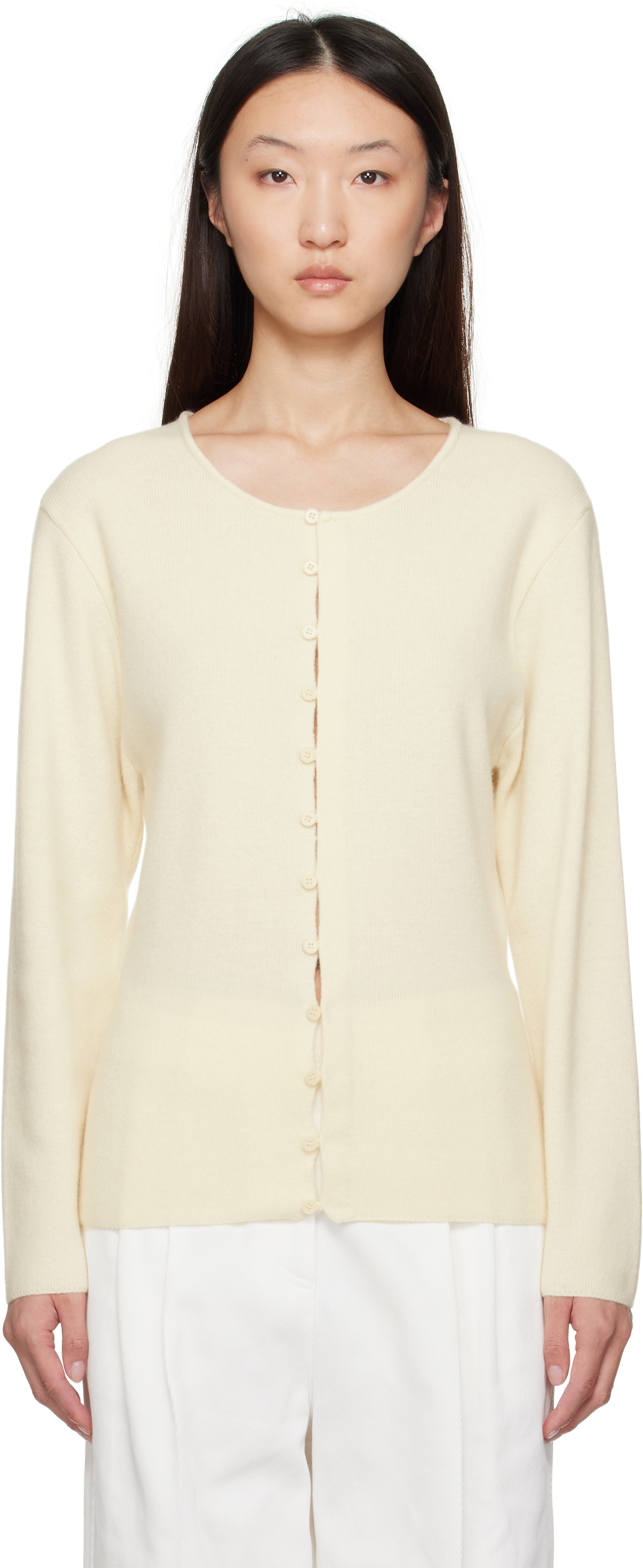 LE17SEPTEMBRE Off-White Button Down Cardigan
