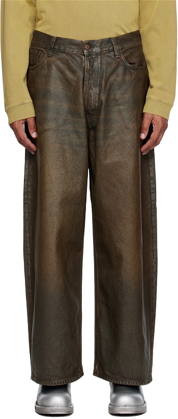 Photo: Acne Studios Taupe Super Baggy-Fit Jeans