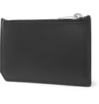 SAINT LAURENT - Printed Leather Zipped Cardholder - Black