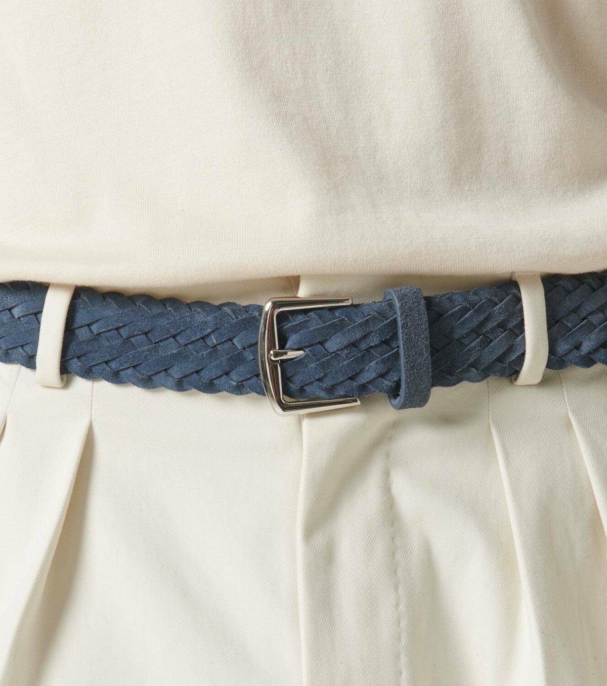 Loro Piana Woven suede belt