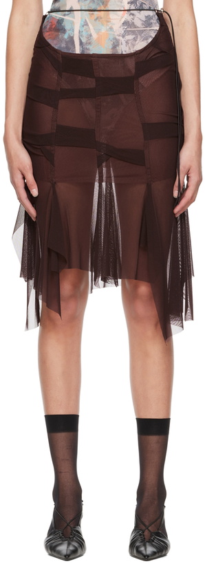 Photo: nastyamasha SSENSE Exclusive Brown Midi Skirt