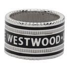 Vivienne Westwood Silver and Black Conduit Street Ring