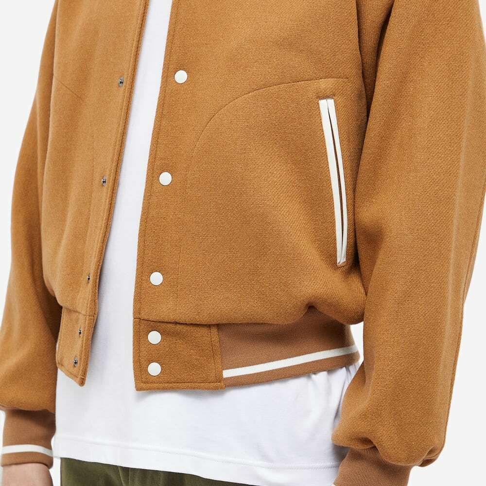 Uniform Bridge Men's Wool Varsity Blouson in Beige Uniform Bridge