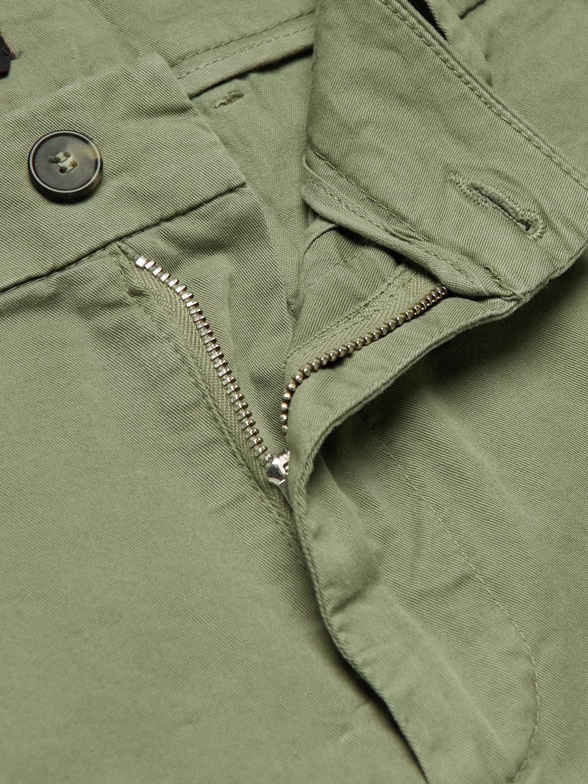 MP Massimo Piombo - Straight-Leg Cotton-Blend Gabardine Bermuda Shorts - Green