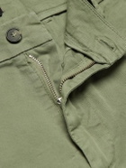 MP Massimo Piombo - Straight-Leg Cotton-Blend Gabardine Bermuda Shorts - Green